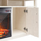 Garrick Electric Fireplace TV Console for TVs up to 75" - Ivory Oak