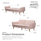 Tallulah Memory Foam Futon - Pink