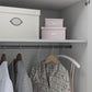 Basin 3 Door Wardrobe with Clothing Rod & Adjustable Shelving - Dove Gray