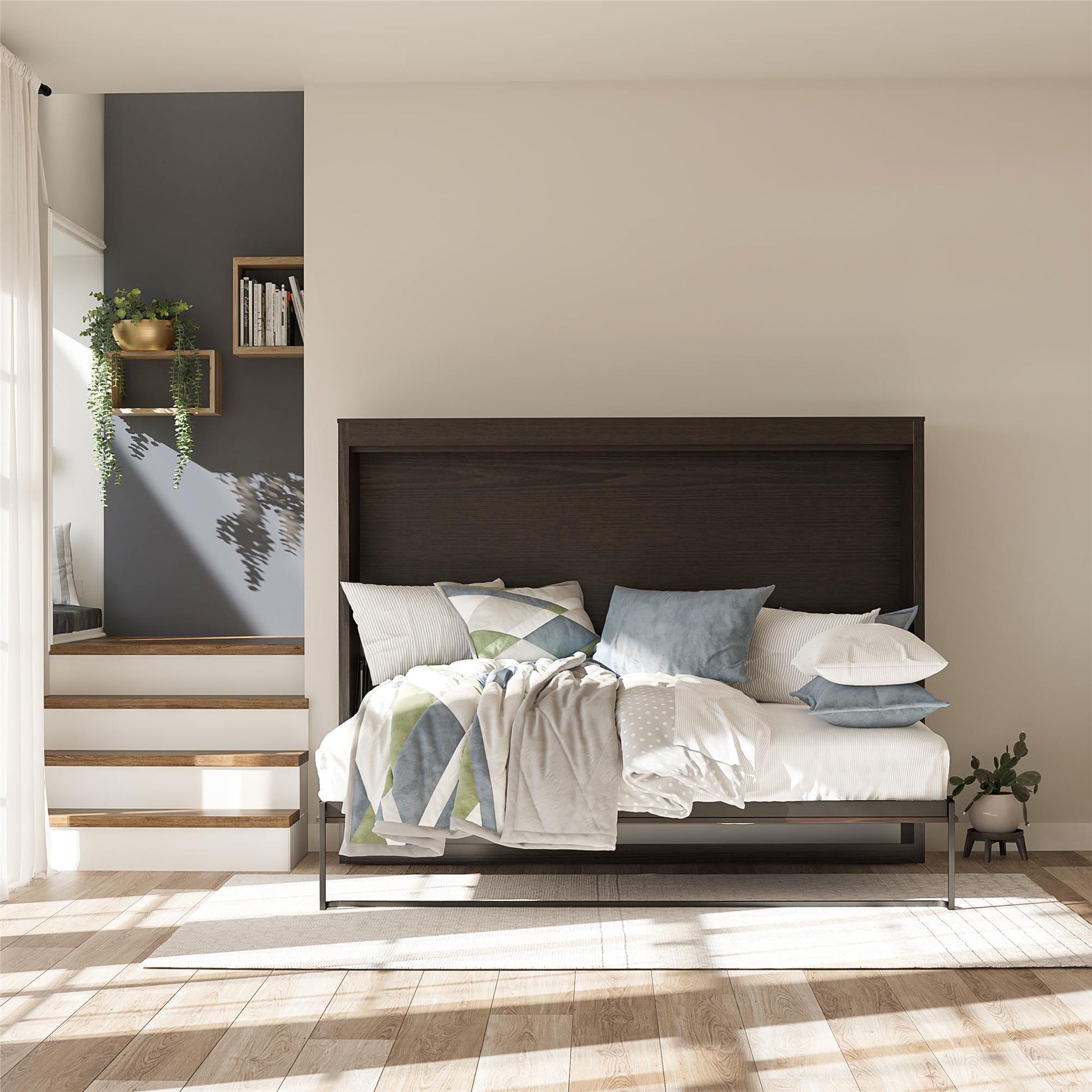 Full Size Daybed Wall Bed, Espresso - Espresso