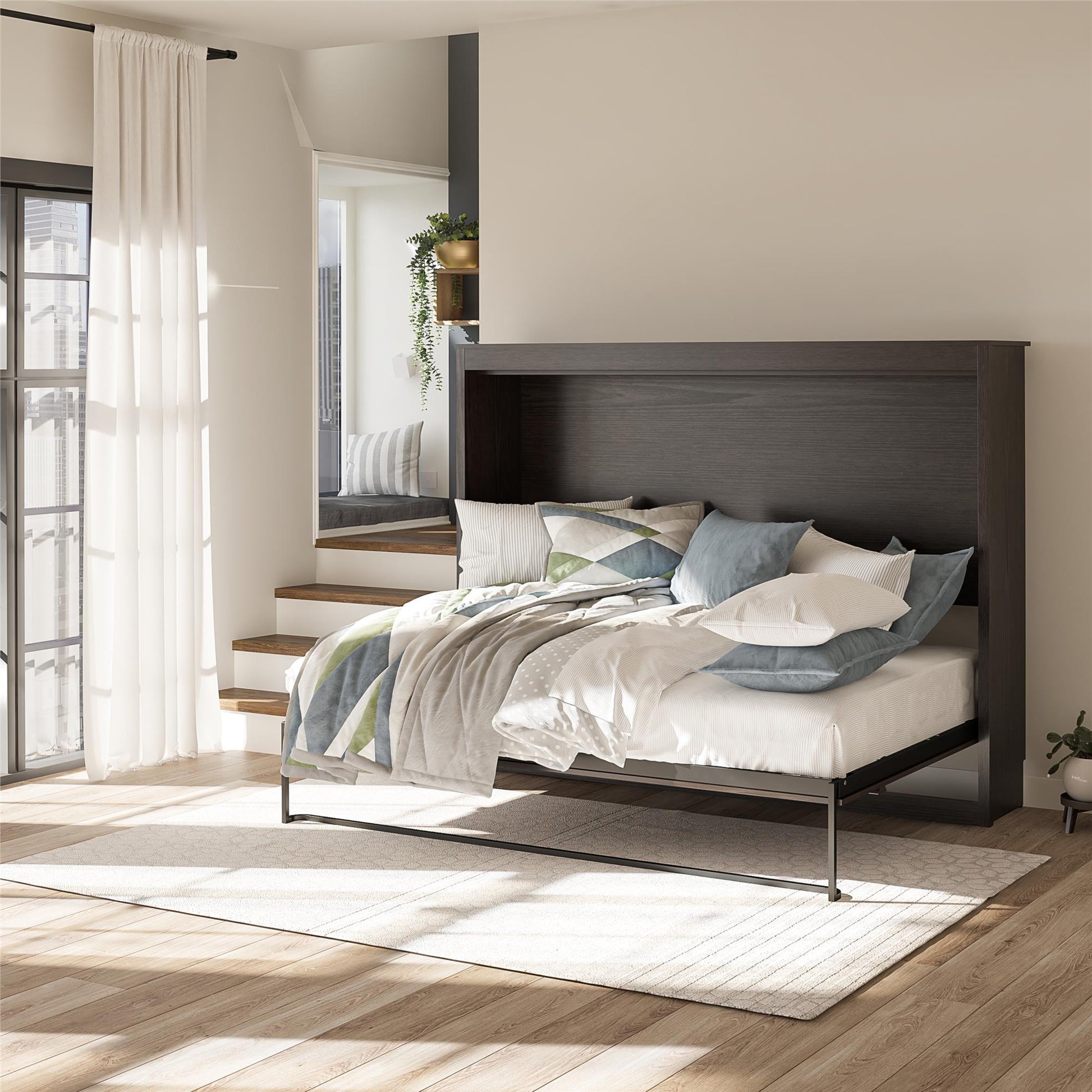 Full Size Daybed Wall Bed, Espresso - Espresso