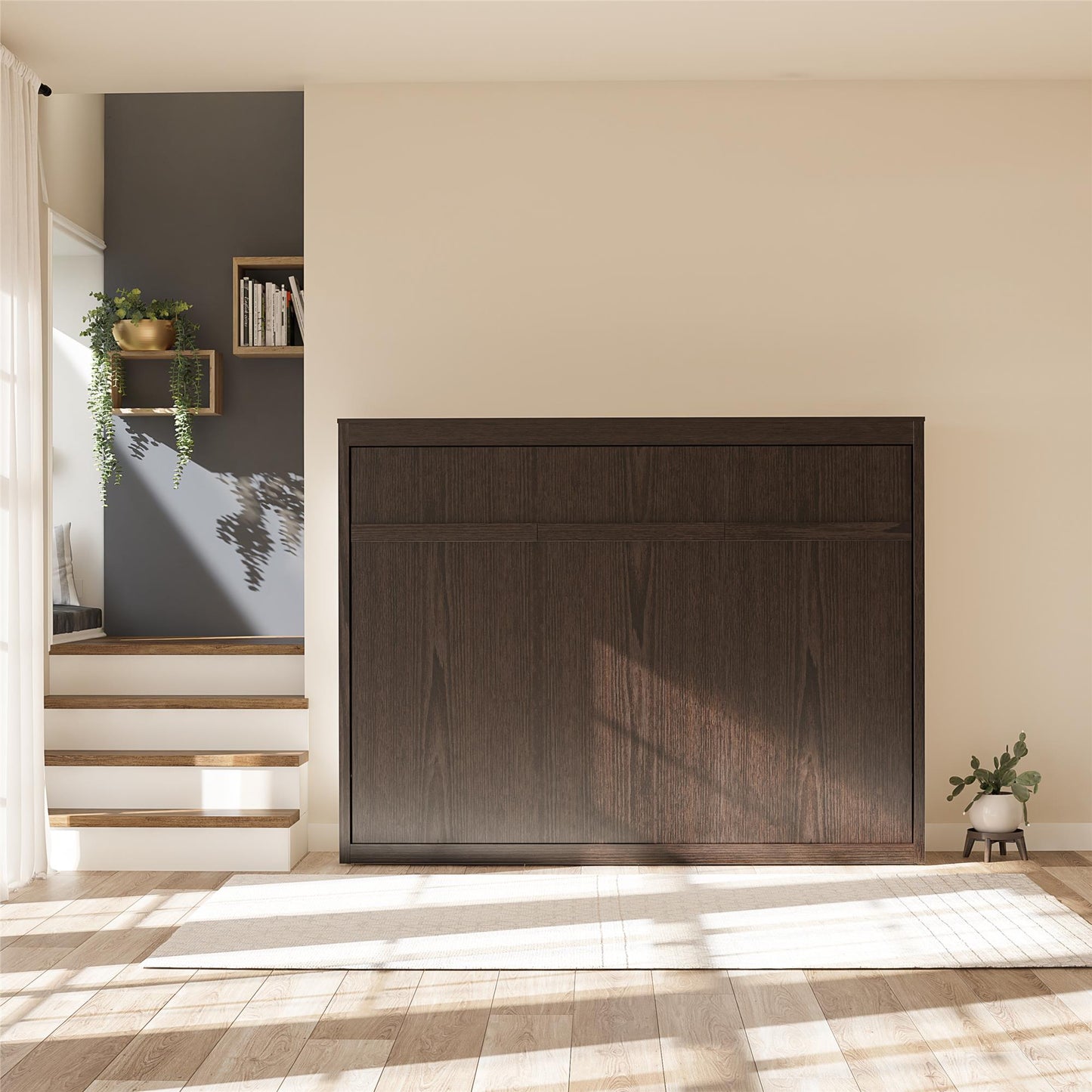 Full Size Daybed Wall Bed, Espresso - Espresso