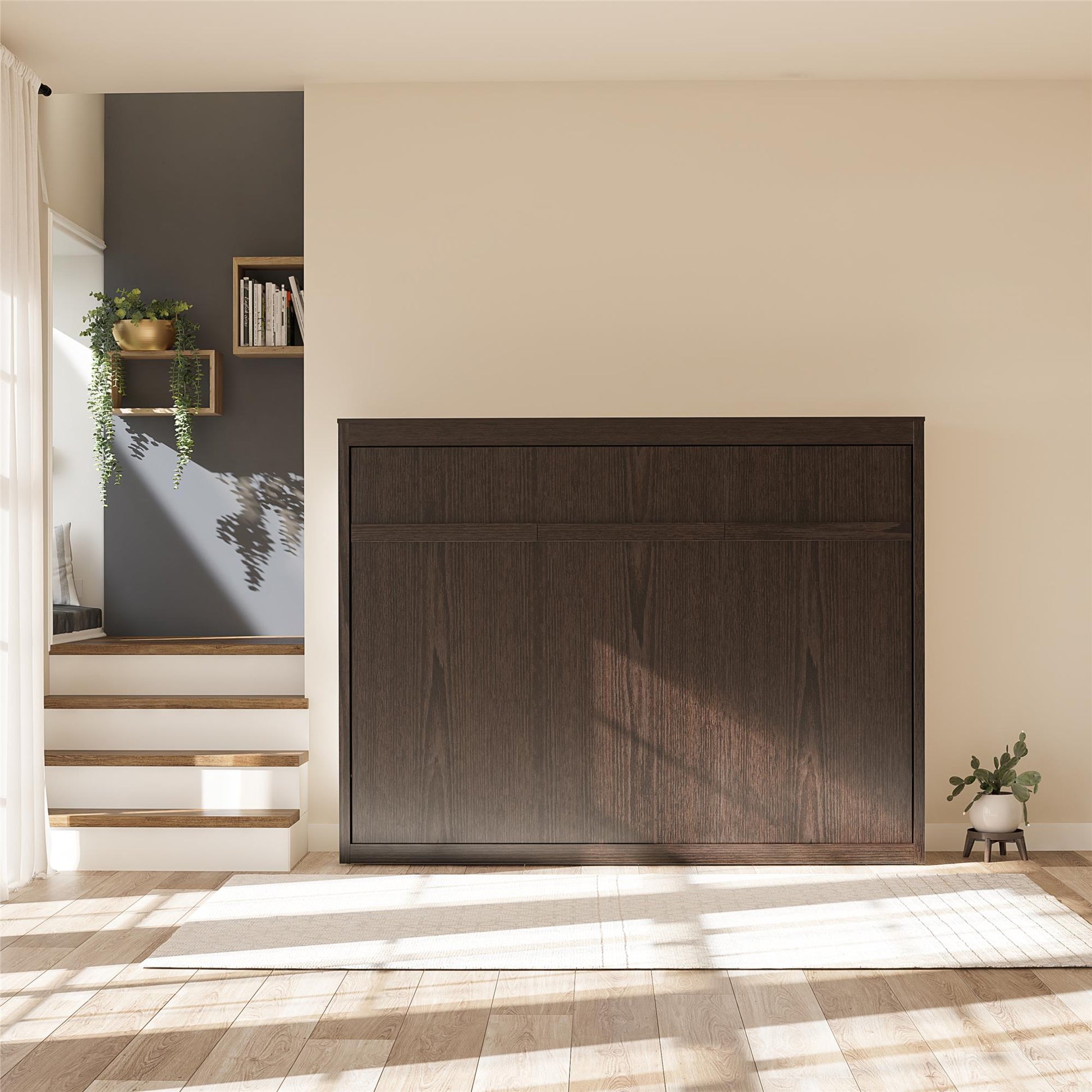 Full Size Daybed Wall Bed, Espresso - Espresso