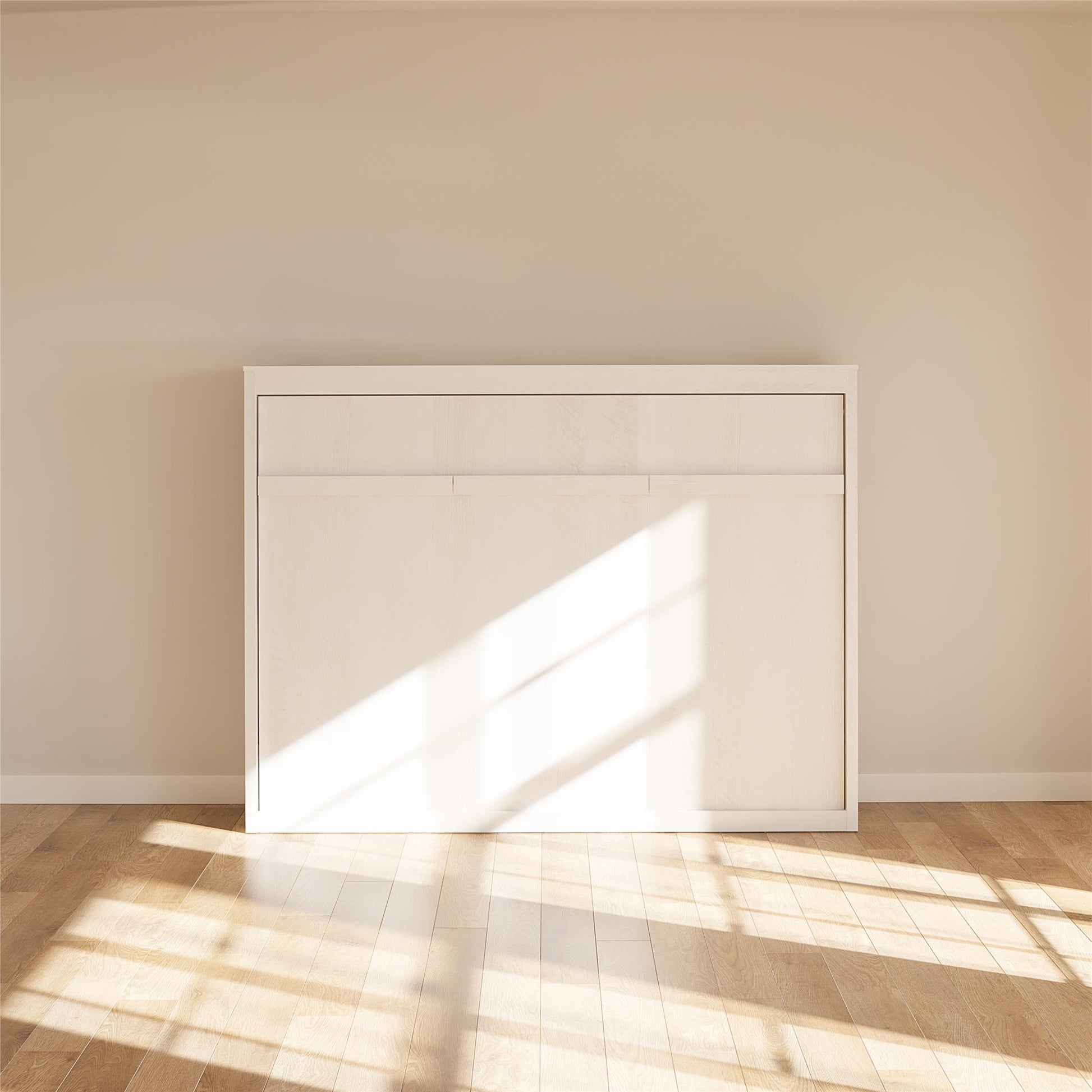 Full Size Daybed Wall Bed, Ivory Oak - Ivory Oak
