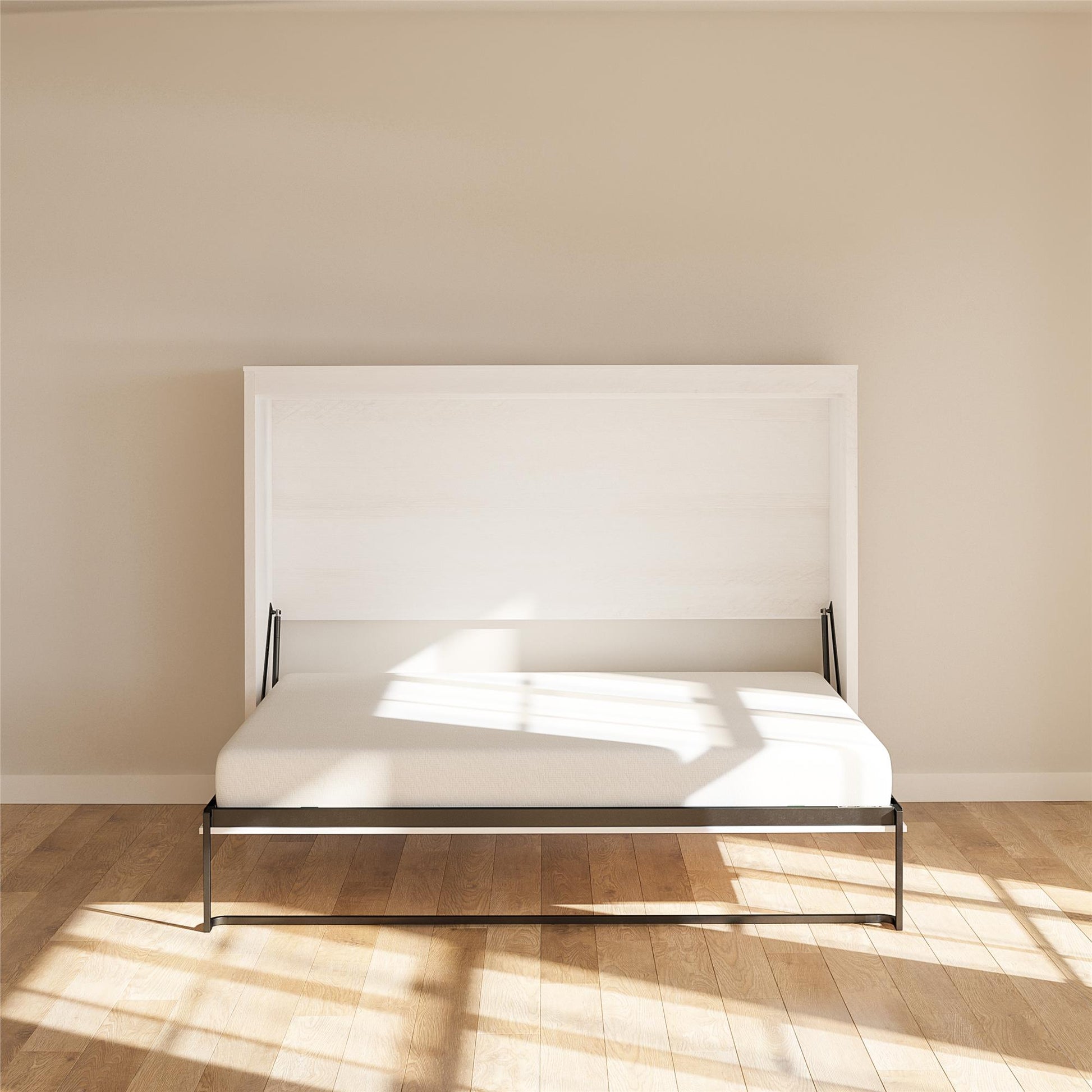 Full Size Daybed Wall Bed, Ivory Oak - Ivory Oak