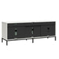 68" Media Console with Steel Post Base for TVs up to 77", White - White