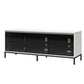 68" Media Console with Steel Post Base for TVs up to 77", White - White