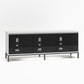 68" Media Console with Steel Post Base for TVs up to 77", White - White