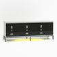 68" Media Console with Steel Post Base for TVs up to 77", White - White