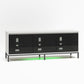 68" Media Console with Steel Post Base for TVs up to 77", White - White