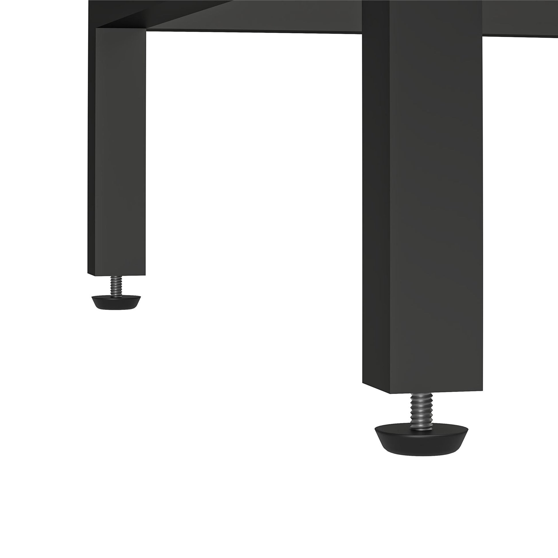68" Media Console with Steel Post Base for TVs up to 77', Black - Black