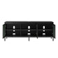 68" Media Console with Steel Post Base for TVs up to 77', Black - Black