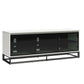 68" Media Console with Beveled Steel Base for TVs up to 77", White - White