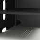 68" Media Console with Beveled Steel Base for TVs up to 77", White - White