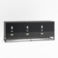 68" Media Console with Beveled Steel Base for TVs up to 77", Black - Black