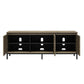 68" Media Console with Steel Post Base for TVs up to 77", Sterling Oak Wood Veneer - Sterling Oak Veneer