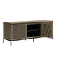 68" Media Console with Steel Post Base for TVs up to 77", Sterling Oak Wood Veneer - Sterling Oak Veneer