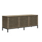 68" Media Console with Steel Post Base for TVs up to 77", Sterling Oak Wood Veneer - Sterling Oak Veneer