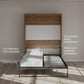 Full Size Daybed Wall Bed, Ivory Oak - Ivory Oak