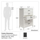 Lynnhaven Modern Tall 5 Drawer with Tapered Legs & Marble Top - White