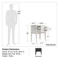 Lynnhaven Modern 1 Drawer Nightstand with Tapered Legs & Marble Top - White