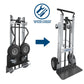 2 in 1 Commercial Use Hybrid Handtruck, 1000 lb/800 lb Weight Capacity - Silver