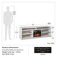 Hendrix 75" TV Stand with Electric Fireplace Insert and 6 Shelves - Ivory Oak