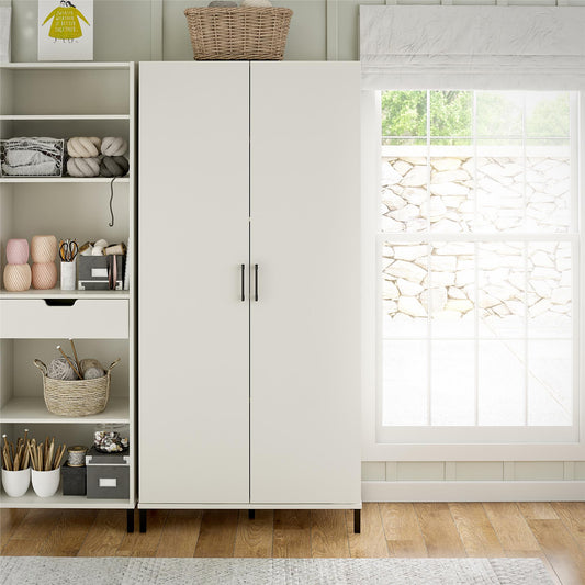 Versa 36" Wide 2 Door Garage Sport or Craft Storage Cabinet - White