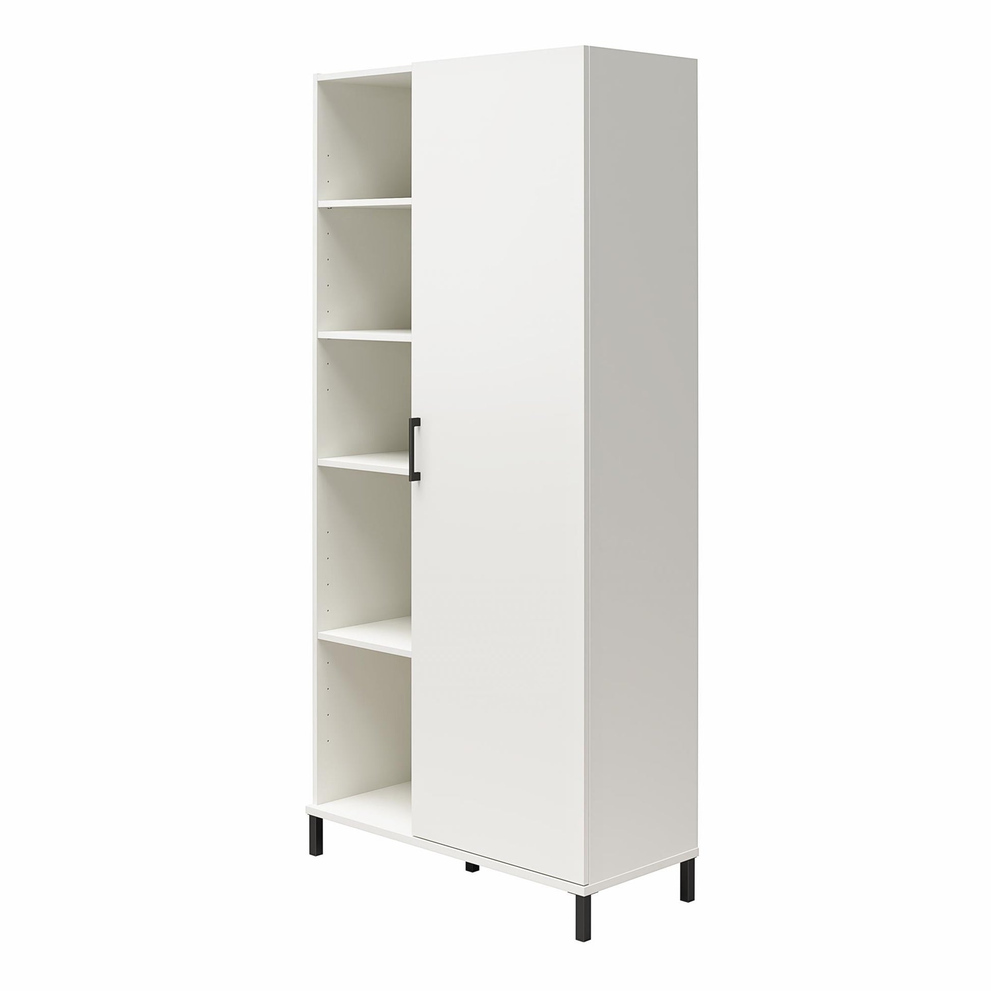 Versa 36" Wide Cabinet with 1 Door, White - White