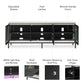 68" Media Console with Steel Post Base for TVs up to 77", White - White