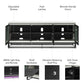 68" Media Console with Beveled Steel Base for TVs up to 77", White - White