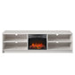 Noble 75" TV Stand with Electric Fireplace Insert and 4 Shelves - Ivory Oak