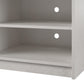 Hendrix 75" TV Stand with Electric Fireplace Insert and 6 Shelves - Ivory Oak