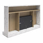 Liberty Mantel Fireplace, Marble - White marble