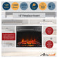 Hendrix 55" TV Stand with Electric Fireplace Insert and 6 Shelves - Ivory Oak