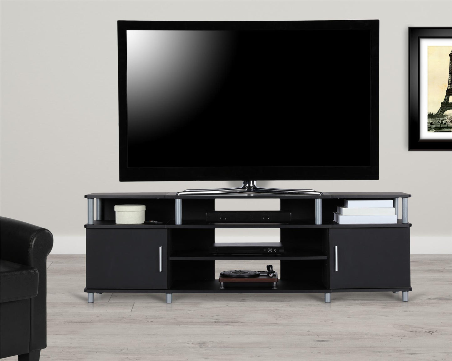 Carson Contemporary TV Stand for TVs up to 70 Inch  - Distressed Gray Oak