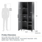 Shelby Tall Garage Cabinet with 1 Door & Hanging Rod - Graphite