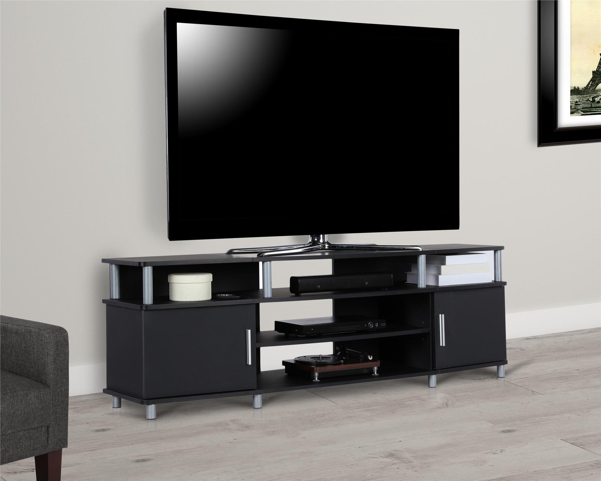 Carson Contemporary TV Stand for TVs up to 70 Inch  - Black