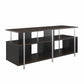 Alonso Mixed Media TV Stand with 4 Open Shelves for TVs up to 69" - Espresso