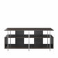 Alonso Mixed Media TV Stand with 4 Open Shelves for TVs up to 69" - Espresso