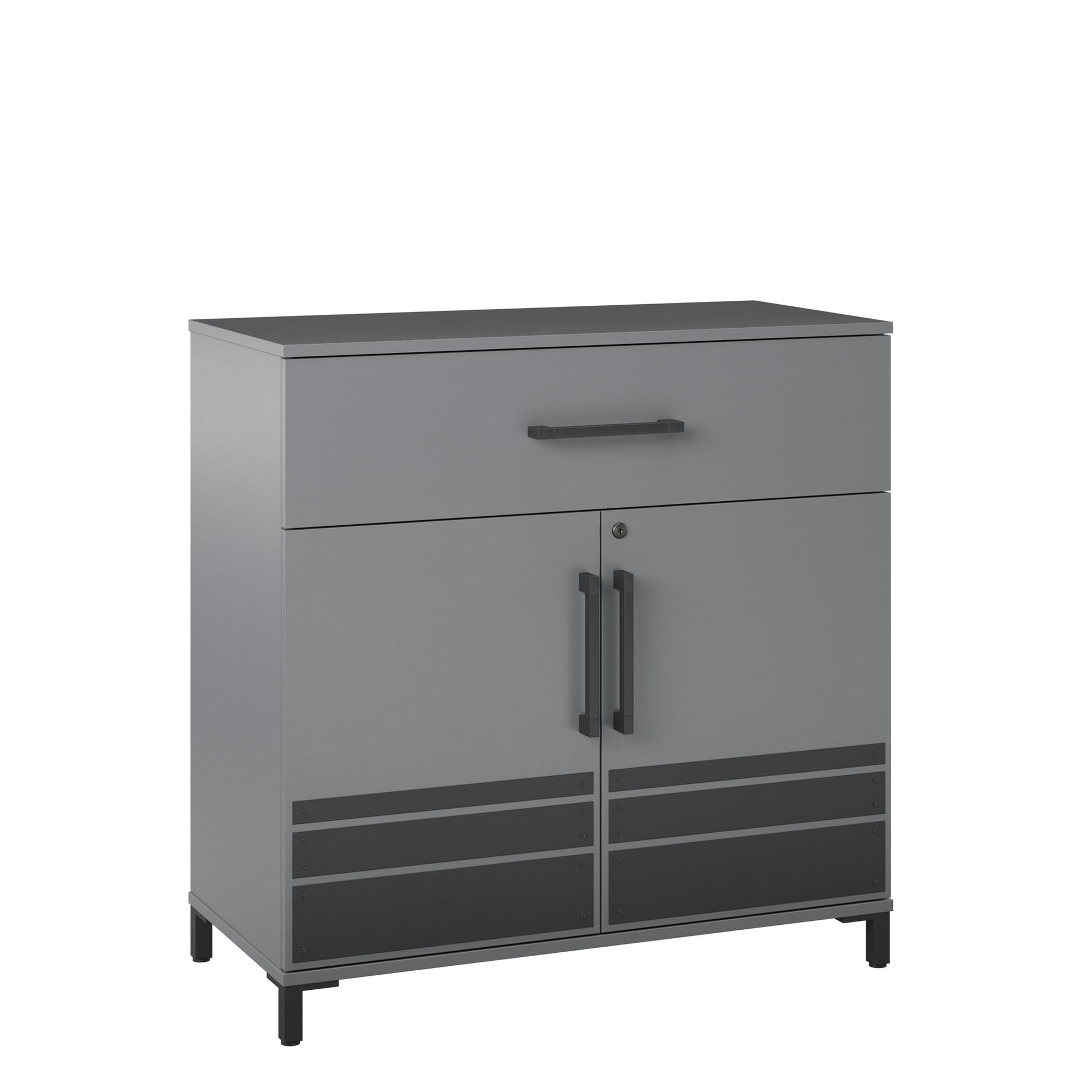 Shelby Garage Base Cabinet 2 Door/1 Drawer, Graphite - Graphite