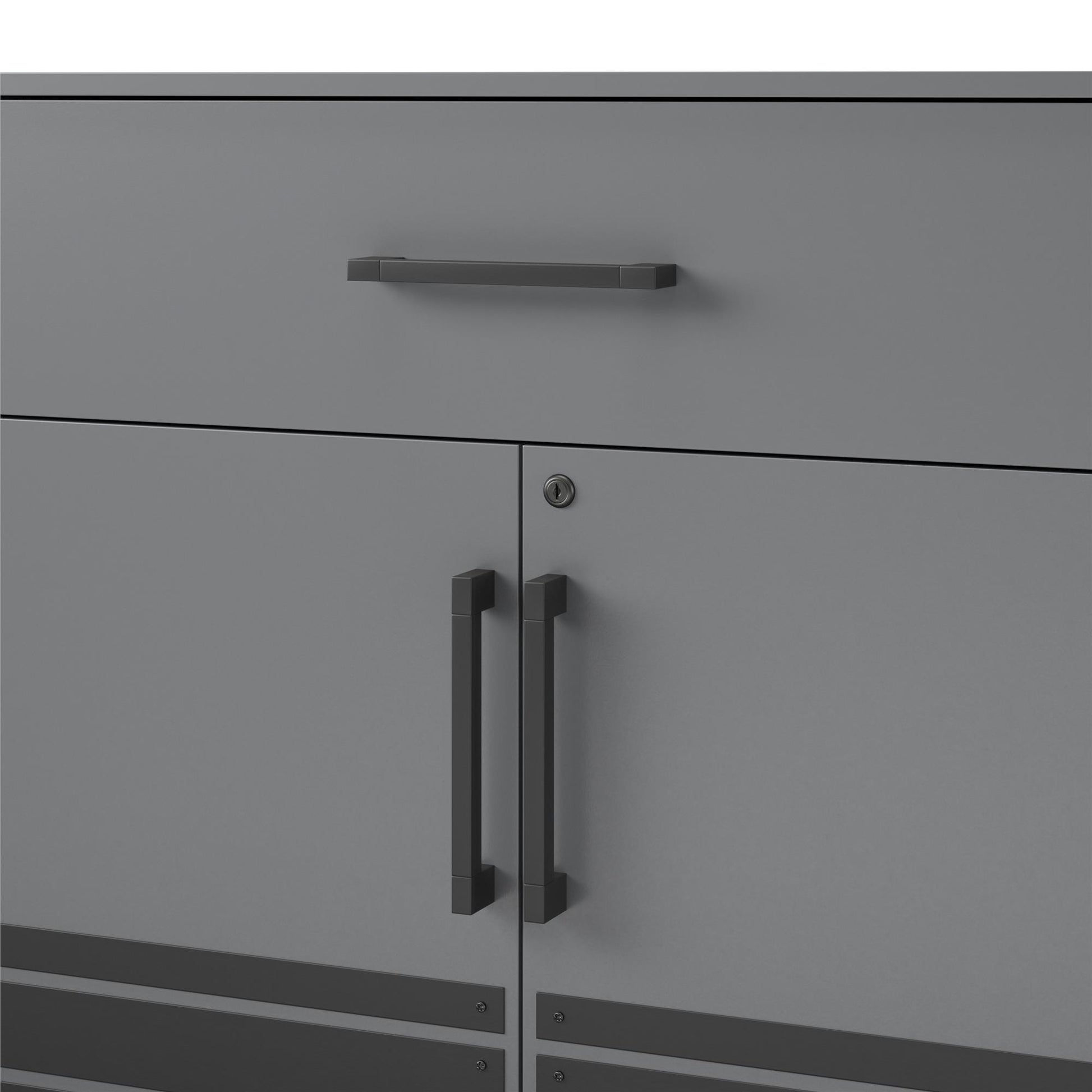 Shelby Garage Base Cabinet 2 Door/1 Drawer, Graphite - Graphite