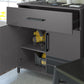 Shelby Garage Base Cabinet 2 Door/1 Drawer, Graphite - Graphite