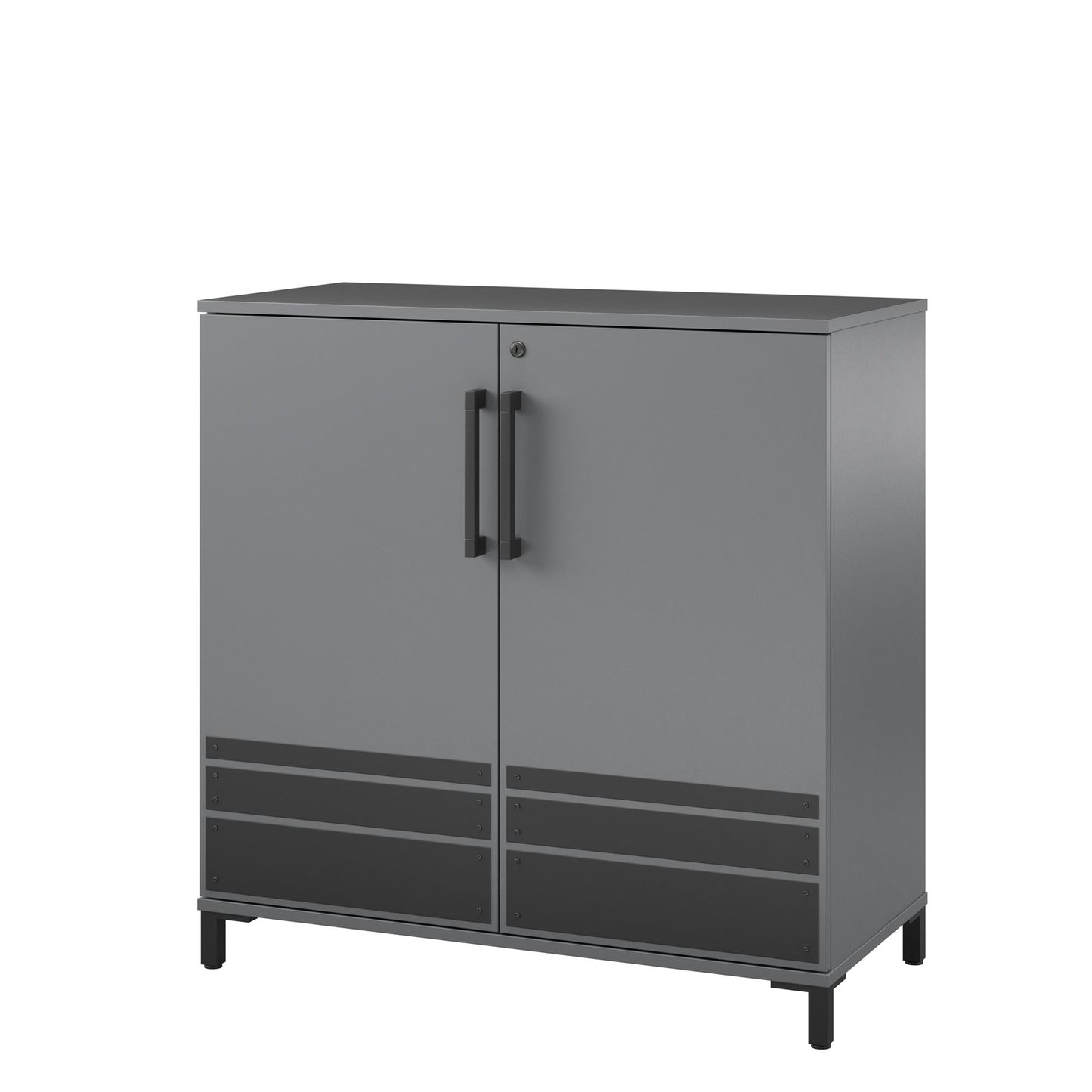 Shelby Garage Base Cabinet 2 Door - Graphite