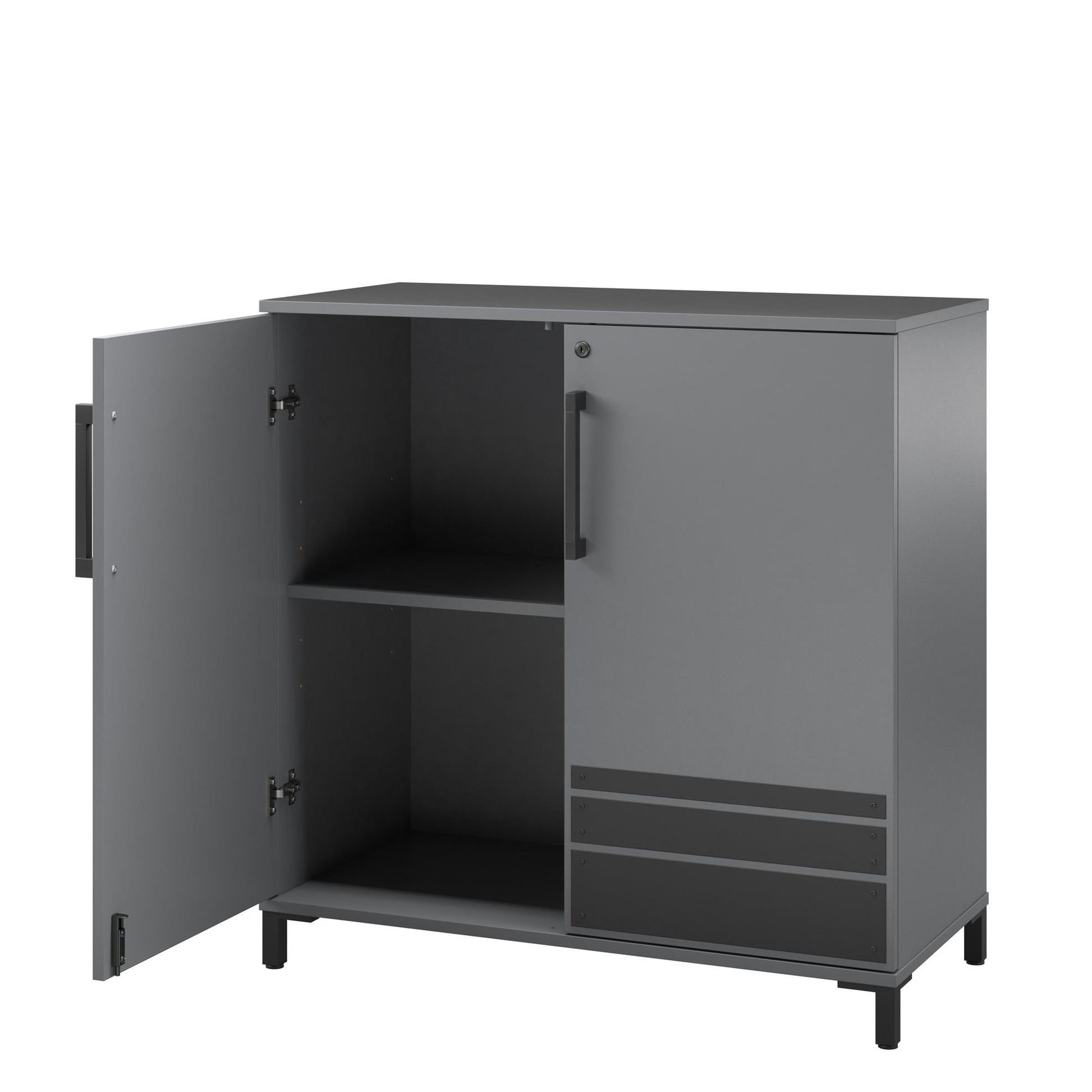 Shelby Garage Base Cabinet 2 Door - Graphite