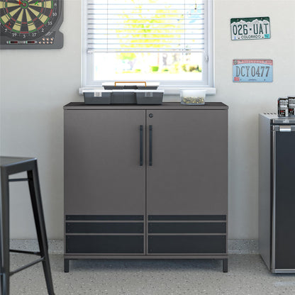 Shelby Garage Base Cabinet 2 Door - Graphite