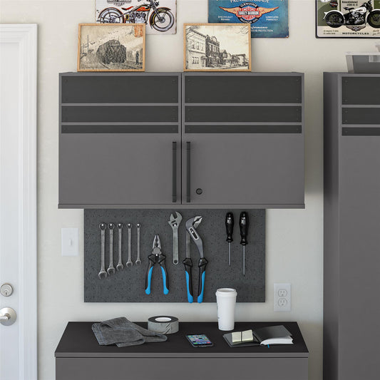 Shelby 2 Door Garage Wall Cabinet - Graphite
