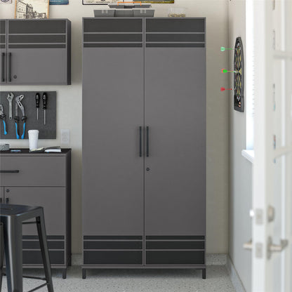 Shelby Tall Garage Cabinet 2 Door - Graphite