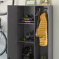 Shelby Tall Garage Cabinet with 1 Door & Hanging Rod - Graphite