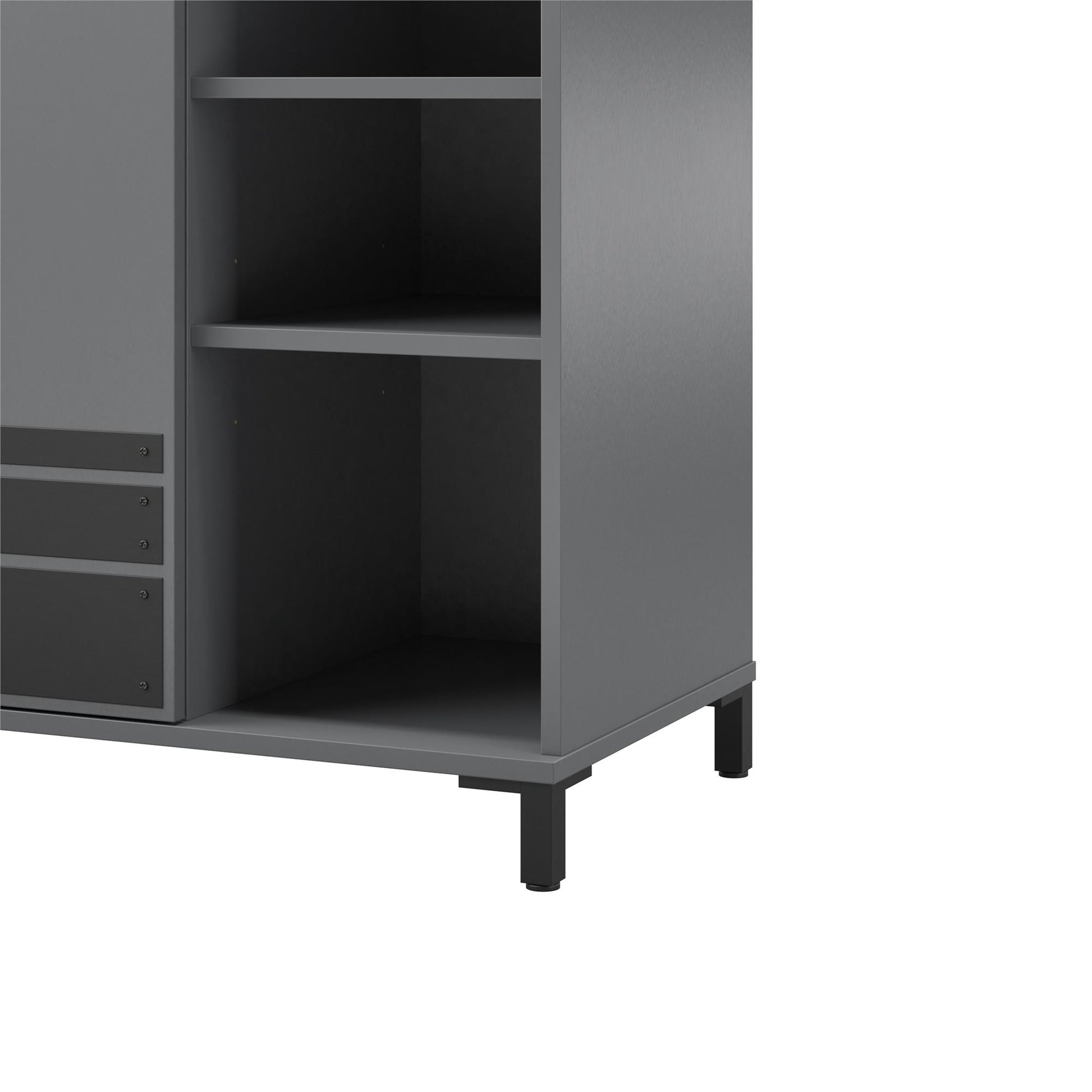 Shelby Tall Garage Cabinet with 1 Door & Hanging Rod - Graphite